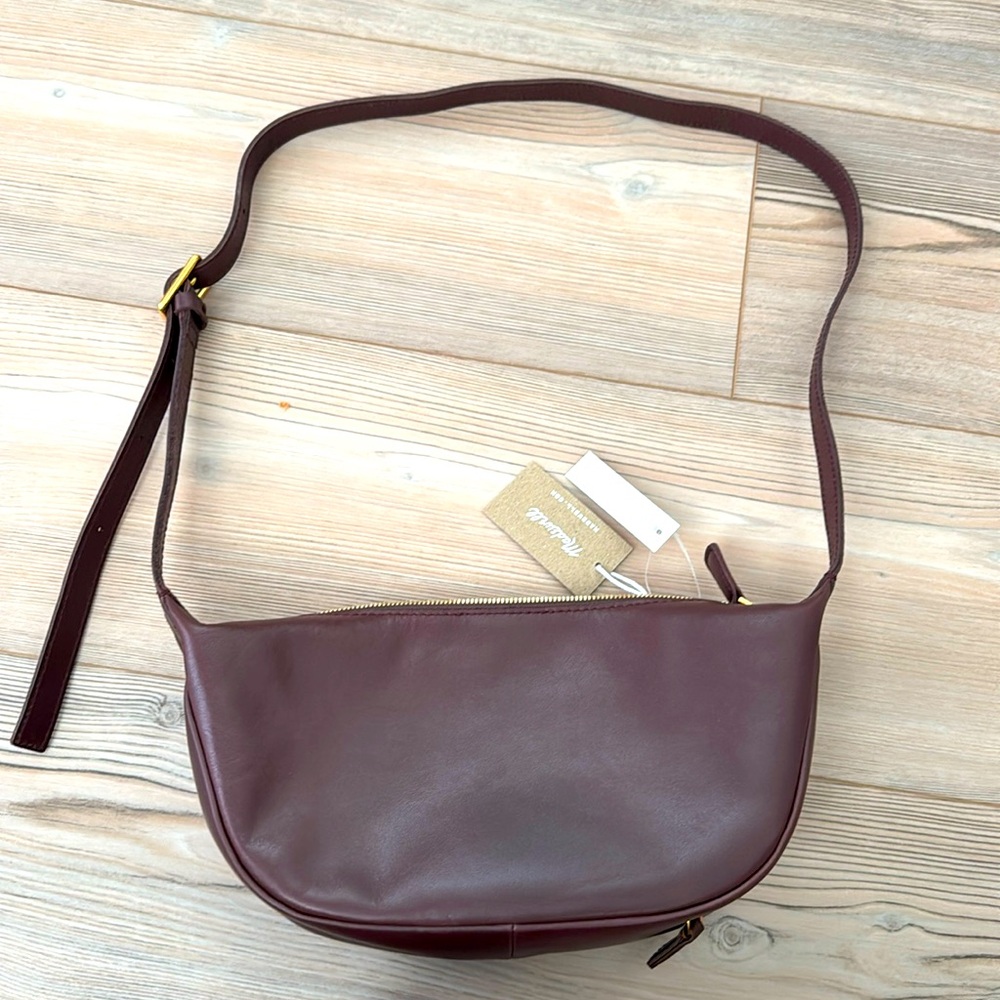 Madewell Burgundy Leather Crossbody Bag